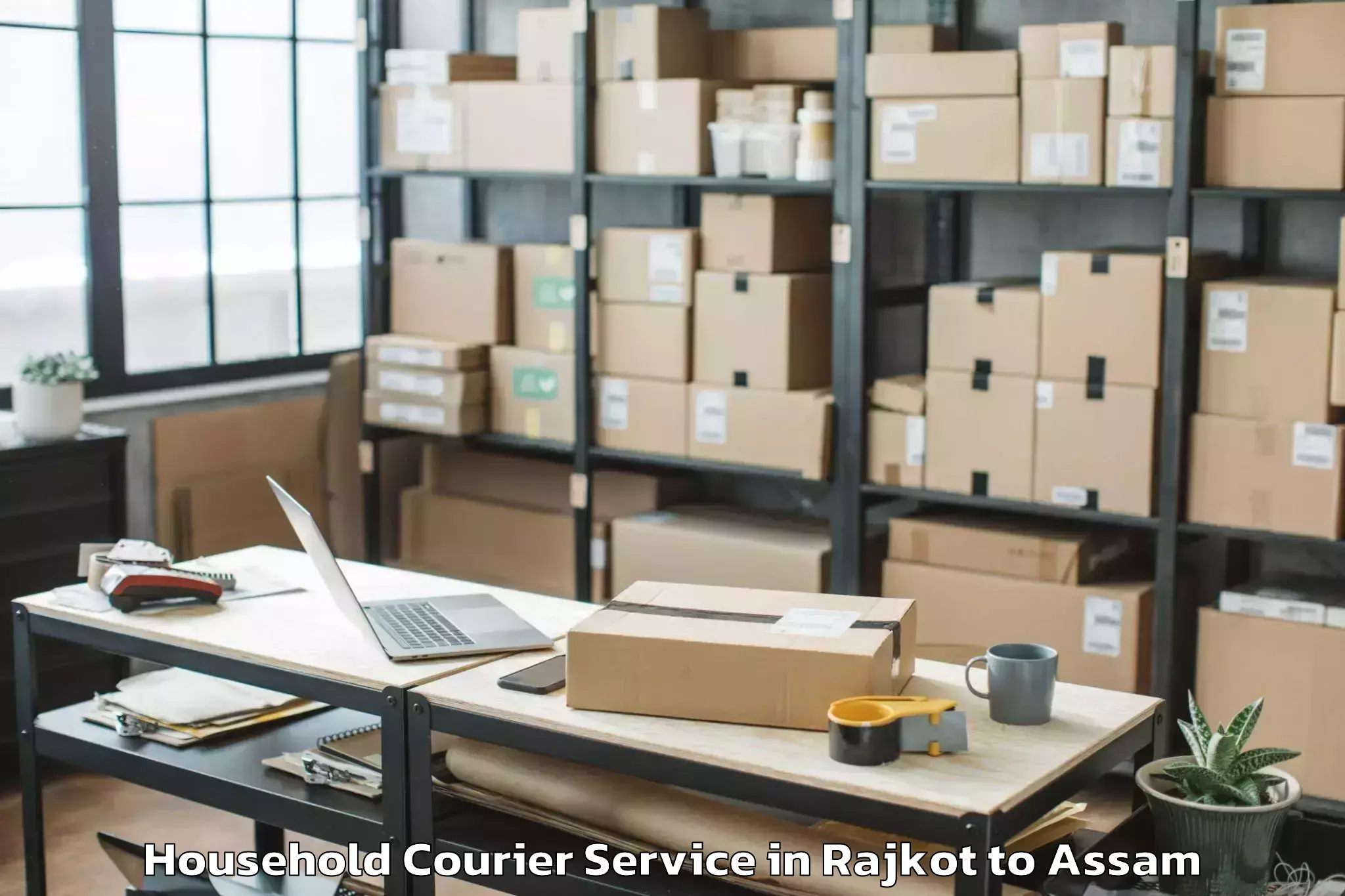 Easy Rajkot to Dotma Household Courier Booking